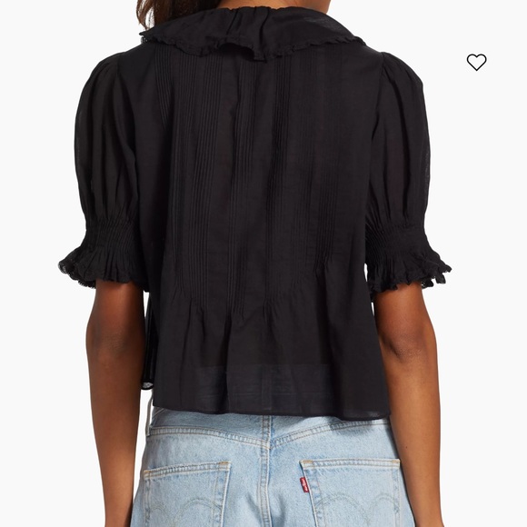 DÔEN Henri Ruffled Puff-Sleeve Top - Picture 5 of 7